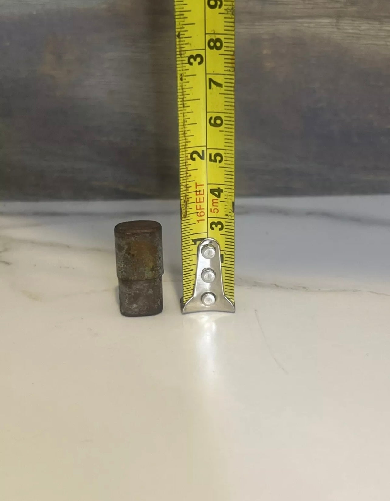 Catholic St Anthony pocket shrine brass 1 in tall vintage